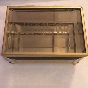 Brass glass box